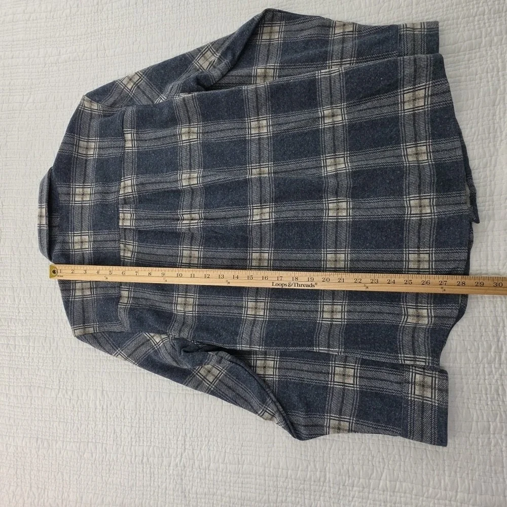 Marine Layer Pacifica Stretch Twill Shirt Mens Medium Blue Plaid $148 NWT NEW